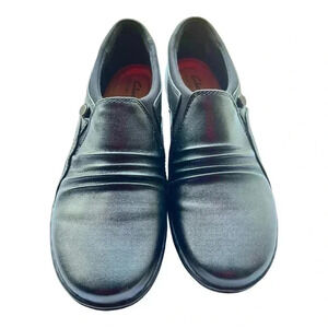 Clark’s Black Cora Dusk Casual Flats Size 7.5 Preowned Great Condition